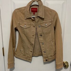 GUESS Women's Beige Jean Jacket